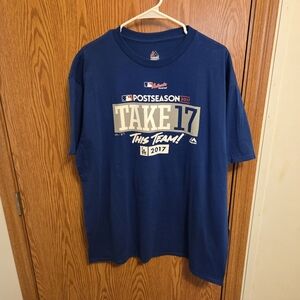 Majestic Los Angeles Dodgers 2017 Playoffs Shirt XL Men's NWOT MLB